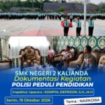 SMK NEGERI 2 KALIANDA GELAR UPACARA TEMATIK “POLISI PEDULI PENDIDIKAN” DENGAN TEMA PENCEGAHAN NARKOBA